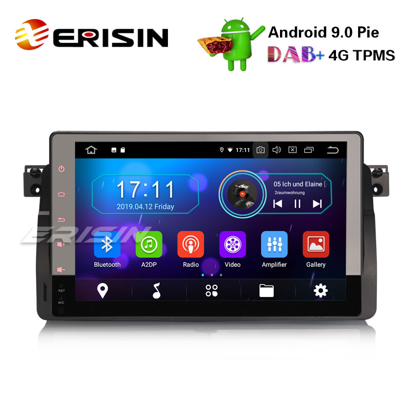 Autoradio Erisin ES4946B 7 Dab Android 9.0 pour BMW 3er E46 M3 318 320 MG ZT Rover 75 WiFi Navi