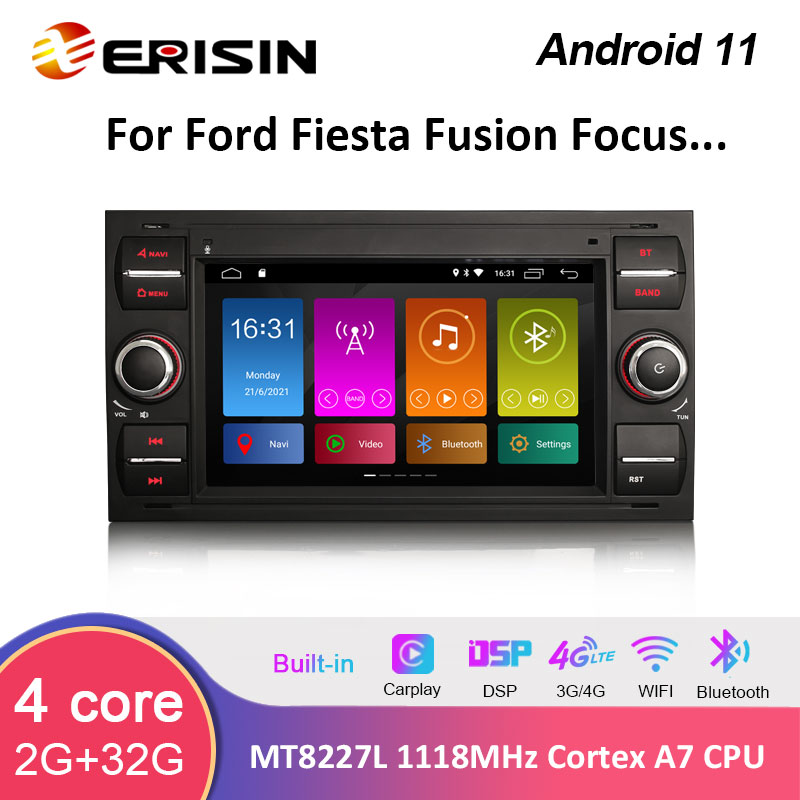 Erisin CarPlay 8.8" IPS Android 10.0 GPS Autoradio Audi A4 OEM Radio DAB DVR TPMS 4G 